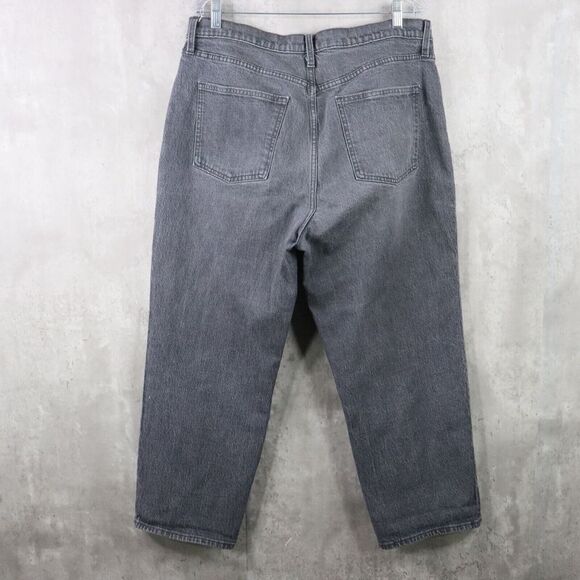 Universal Thread Jeans Womens Size 14 Black Vintage Straight Button Fly Ankle - Picture 5 of 7